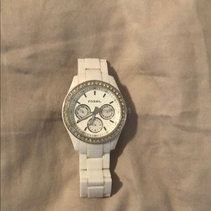 Fossil white watch
